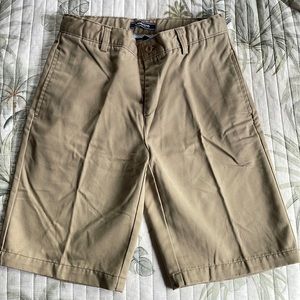 Lands end khaki chino uniform shorts